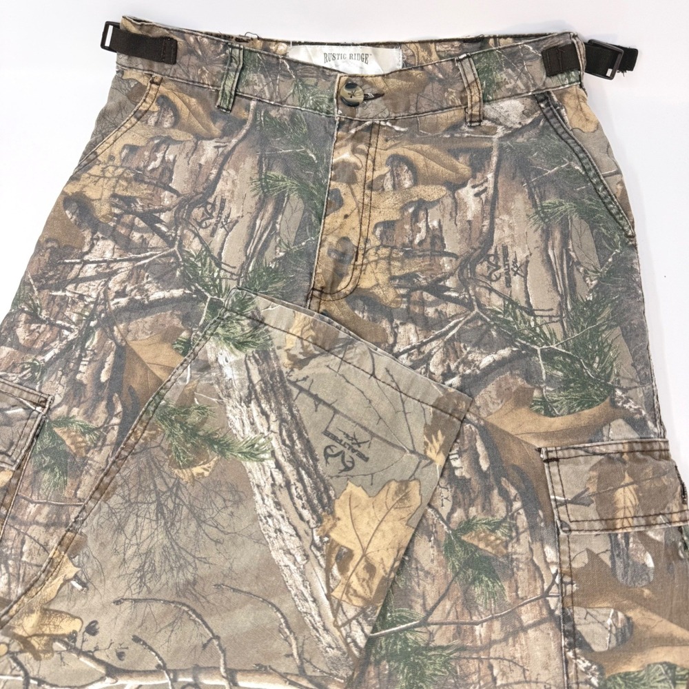 Rustic Ridge Realtree Camo Cargo Pants Mens Small Fits 29x31 Adjustable Waist